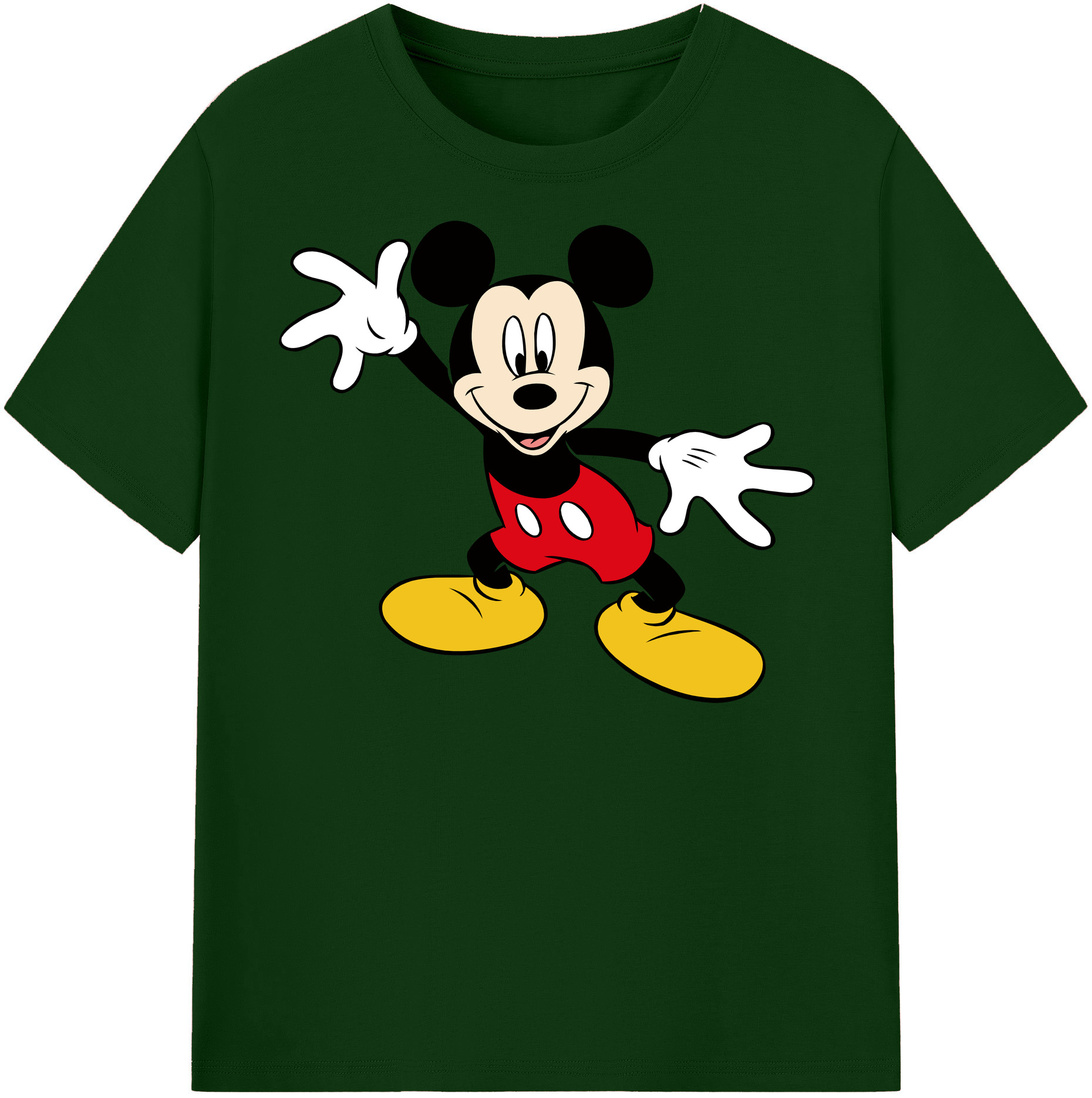 （画像用） ミッキーマウス Mickey Mouse 綿100％半袖Tシャツ（フロントプリント）